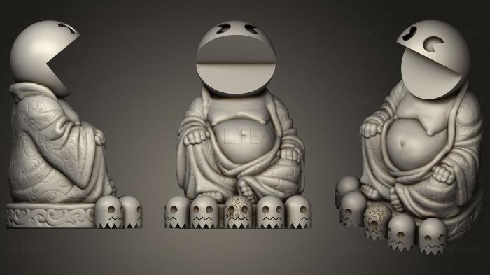 Скульптуры индийские Pac Man Buddha